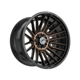 1 X XF Off-Road XF-234 Satin Black & Bronze Machined Double Dark Tint 20X10 6x135/6x139.7 106.4 Hub -12 Offset Silver Wheel Rim