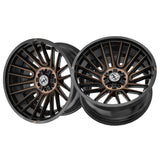 1 X XF Off-Road XF-234 Satin Black & Bronze Machined Double Dark Tint 20X10 6x135/6x139.7 106.4 Hub -12 Offset Silver Wheel Rim