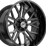 1 X XF Off-Road XF-235 Gloss Black & Milled 20X10 5x127/5x139.7 78.1 Hub -24 Offset Black Wheel Rim