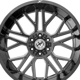 1 X XF Off-Road XF-235 Gloss Black & Milled 20X10 6x135/6x139.7 106.4 Hub -12 Offset Black Wheel Rim