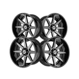 1 X XF Off-Road XF-236 Gloss Black & Brushed Double Dark Tint 20X10 5x127/5x139.7 78.1 Hub -24 Offset Black Wheel Rim