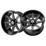1 X XF Off-Road XF-236 Gloss Black & Milled 20X10 5x127/5x139.7 78.1 Hub -12 Offset Black Wheel Rim