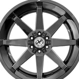 1 X XF Off-Road XF-236 Gloss Black & Milled 20X12 8x165.1/8x170 125.2 Hub -44 Offset Black Wheel Rim