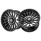 1 X XF Off-Road XF-237 Gloss Black & Brushed Double Dark Tint 20X9 5x127/5x139.7 78.1 Hub 12 Offset Black Wheel Rim