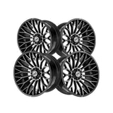 1 X XF Off-Road XF-237 Gloss Black & Brushed Double Dark Tint 20X9 5x127/5x139.7 78.1 Hub 12 Offset Black Wheel Rim