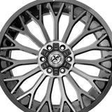 1 X XF Off-Road XF-237 Gloss Black & Brushed Double Dark Tint 20X9 5x127/5x139.7 78.1 Hub 12 Offset Black Wheel Rim