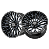 1 X XF Off-Road XF-237 Gloss Black & Machined Titanium Double Dark Tint 20X9 5x127/5x139.7 78.1 Hub 12 Offset Black Wheel Rim