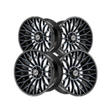 1 X XF Off-Road XF-237 Gloss Black & Machined Titanium Double Dark Tint 20X9 5x127/5x139.7 78.1 Hub 12 Offset Black Wheel Rim