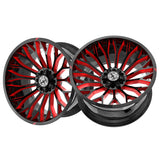 1 X XF Off-Road XF-237 Gloss Black & Red Milled 20X9 6x135/6x139.7 106.4 Hub 0 Offset Black, Red Wheel Rim
