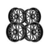 1 X XF Off-Road XF-238 Gloss Black & Milled 20X10 5x127/5x139.7 78.1 Hub -12 Offset Black Wheel Rim