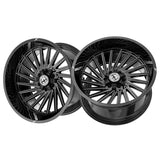 1 X XF Off-Road XF-239 Gloss Black & Milled 20X9 8x165.1/8x170 125.2 Hub 12 Offset Black Wheel Rim