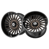 1 X XF Off-Road XF-239 Satin Black & Bronze Machined Double Dark Tint 20X10 5x127/5x139.7 78.1 Hub -24 Offset Silver Wheel Rim