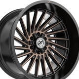1 X XF Off-Road XF-239 Satin Black & Bronze Machined Double Dark Tint 20X10 6x135/6x139.7 106.4 Hub -12 Offset Silver Wheel Rim