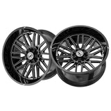 1 X XF Off-Road XF-240 Gloss Black & Milled 17X9 5x127/5x139.7 78.1 Hub 0 Offset Black Wheel Rim