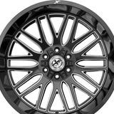 1 X XF Off-Road XF-240 Gloss Black & Milled 17X9 5x127/5x139.7 78.1 Hub 0 Offset Black Wheel Rim