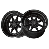 1 X XXR 002 15X8 4-100 73.1 Hub +20 Offset Black Wheel Rim