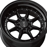 1 X XXR 002 15X8 4-100 73.1 Hub +0 Offset Black Wheel Rim