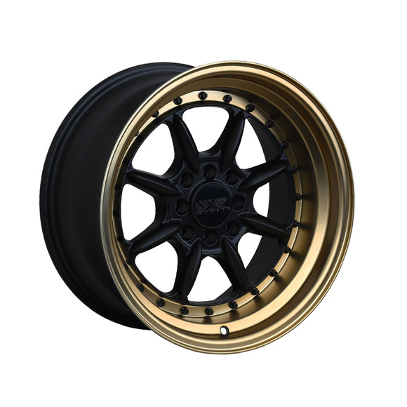 1 X XXR 002 16X8 4-100 73.1 Hub +0 Offset Flat Black / Bronze Lip Wheel Rim