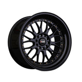 1 X XXR 521 19X10 5-4.5/5-120 73.1 Hub +25 Offset Black / Gold Rivets Wheel Rim