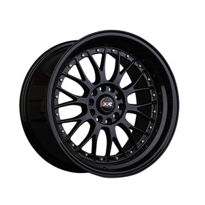 1 X XXR 521 18X10 5-4.5 73.1 Hub +25 Offset Black / Gold Rivets Wheel Rim