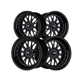 1 X XXR 521 19X8.5 5-108/5-112 73.1 Hub +35 Offset Black / Gold Rivets Wheel Rim