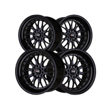 1 X XXR 521 18X8.5 5-108/5-112 73.1 Hub +35 Offset Black / Gold Rivets Wheel Rim