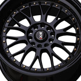 1 X XXR 521 18X10 5-4.5 73.1 Hub +25 Offset Black / Gold Rivets Wheel Rim