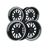 1 X XXR 521 17X7 4-100 73.1 Hub +38 Offset Black / ML Wheel Rim