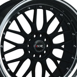 1 X XXR 521 17X7 4-100 73.1 Hub +38 Offset Black / ML Wheel Rim