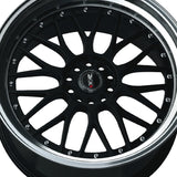 1 X XXR 521 17X7 5-100 73.1 Hub +38 Offset Black / ML Wheel Rim
