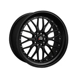 1 X XXR 521 17X7 4-100 73.1 Hub +38 Offset Flat Black Wheel Rim