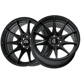 1 X XXR 527 16X8 4-100 73.1 Hub +20 Offset Flat Black Wheel Rim