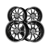 1 X XXR 527D 18X10.5 5-4.5 73.1 Hub +20 Offset Chromium Black Wheel Rim