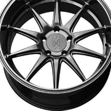 1 X XXR 527D 18X10.5 5-4.5 73.1 Hub +20 Offset Chromium Black Wheel Rim