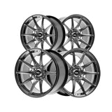 1 X XXR 527R 18X8.5 5-112 73.1 Hub +35 Offset Chromium Black Wheel Rim