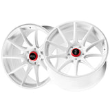 1 X XXR 527R 18X8.5 5-4.5 73.1 Hub +35 Offset White Wheel Rim