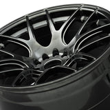 1 X XXR 530 17X7 4-100 73.1 Hub +35 Offset Chromium Black Wheel Rim