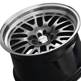 1 X XXR 531 15X8 4-100 73.1 Hub +20 Offset Chromium Black / ML Wheel Rim