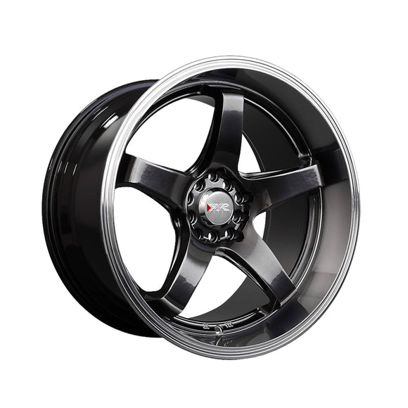 1 X XXR 555 18X8.5 5-100 73.1 Hub +25 Offset Chromium Black / ML Wheel Rim