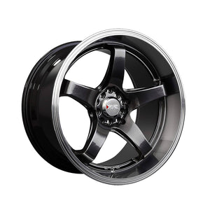 1 X XXR 555 17X8 5-100 73.1 Hub +35 Offset Chromium Black / ML Wheel Rim