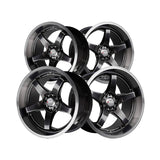 1 X XXR 555 18X10 5-100 73.1 Hub +25 Offset Chromium Black / ML Wheel Rim