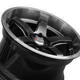 1 X XXR 555 18X10 5-100 73.1 Hub +25 Offset Chromium Black / ML Wheel Rim
