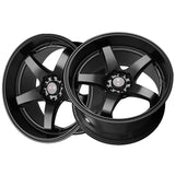 1 X XXR 555 17X8 5-100 73.1 Hub +35 Offset Flat Black Wheel Rim