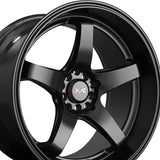 1 X XXR 555 17X8 5-100 73.1 Hub +35 Offset Flat Black Wheel Rim