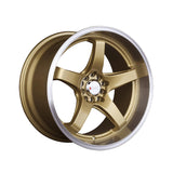 1 X XXR 555 18X8.5 5-100/5-4.5 73.1 Hub +35 Offset Hyper Gold / ML Wheel Rim