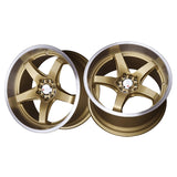 1 X XXR 555 18X10 5-100/5-4.5 73.1 Hub +25 Offset Hyper Gold / ML Wheel Rim