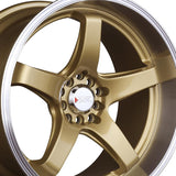 1 X XXR 555 18X10 5-100/5-4.5 73.1 Hub +25 Offset Hyper Gold / ML Wheel Rim