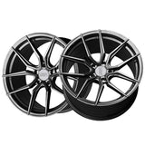 1 X XXR 559 19X8.5 5-4.5 73.1 Hub +20 Offset Chromium Black Wheel Rim