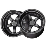 1 X XXR 565 18X9.5 5-4.5 73.1 Hub +38 Offset Flat Black / Gloss Black Lip Wheel Rim