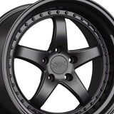 1 X XXR 565 18X9.5 5-4.5 73.1 Hub +38 Offset Flat Black / Gloss Black Lip Wheel Rim